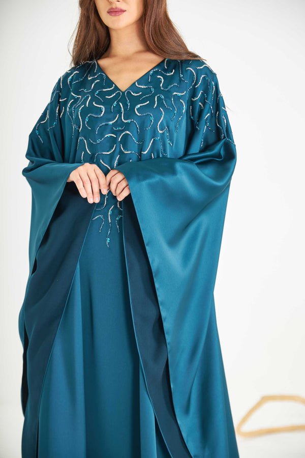 Oceanic Embroidery Caftan