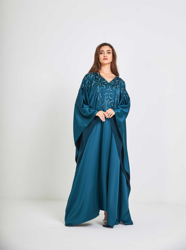 Oceanic Embroidery Caftan