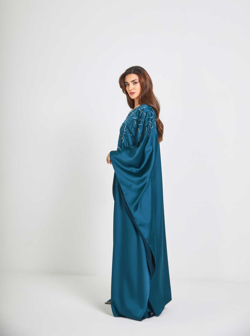 Oceanic Embroidery Caftan