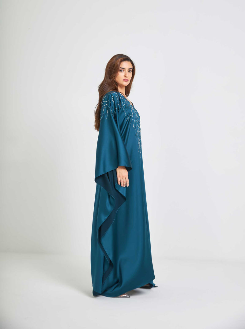 Oceanic Embroidery Caftan