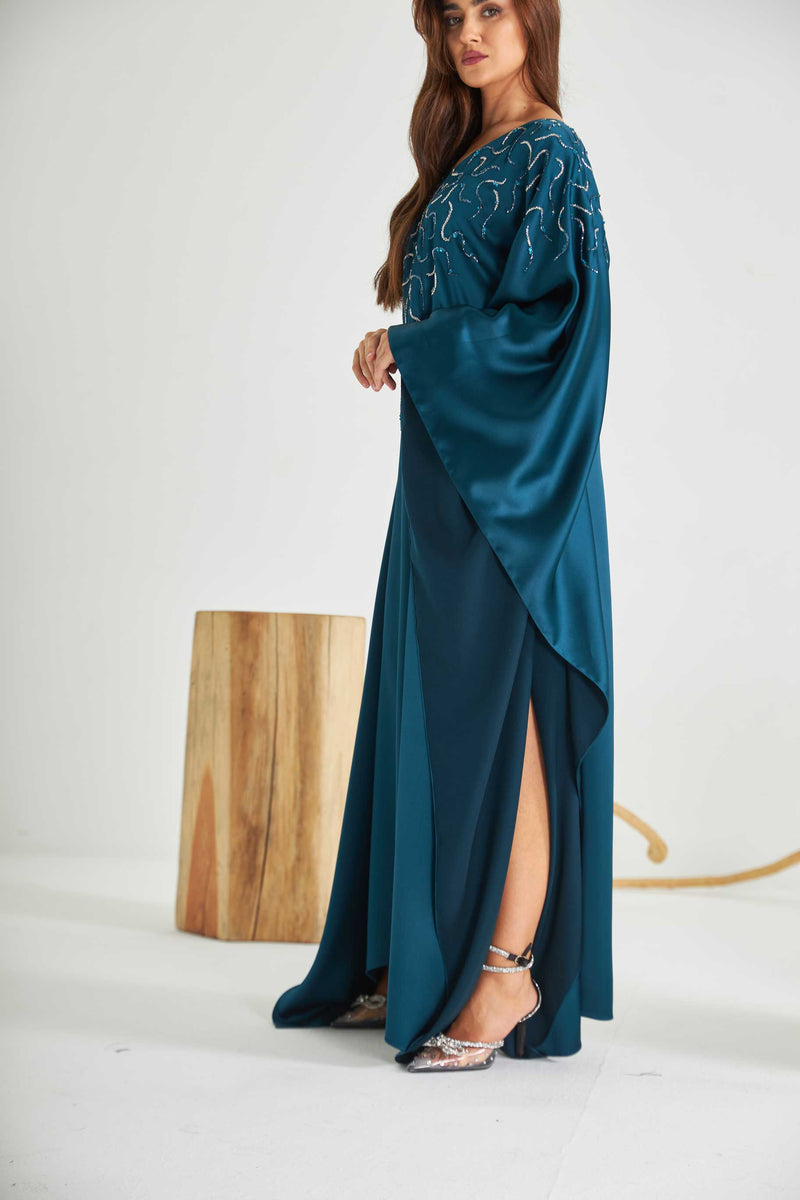 Oceanic Embroidery Caftan