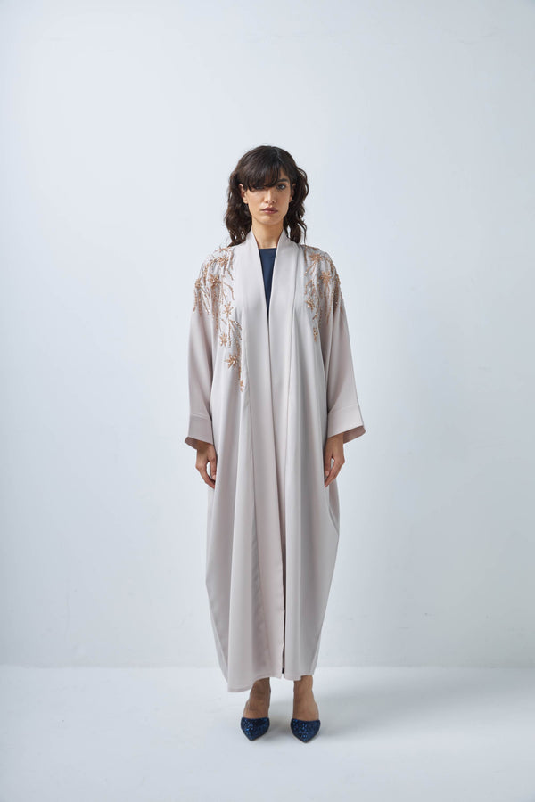 Gold Touch Beige Abaya by ZAAL