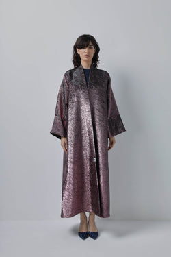 Dust Pink with Black Shades Straight Abaya by ZAAL