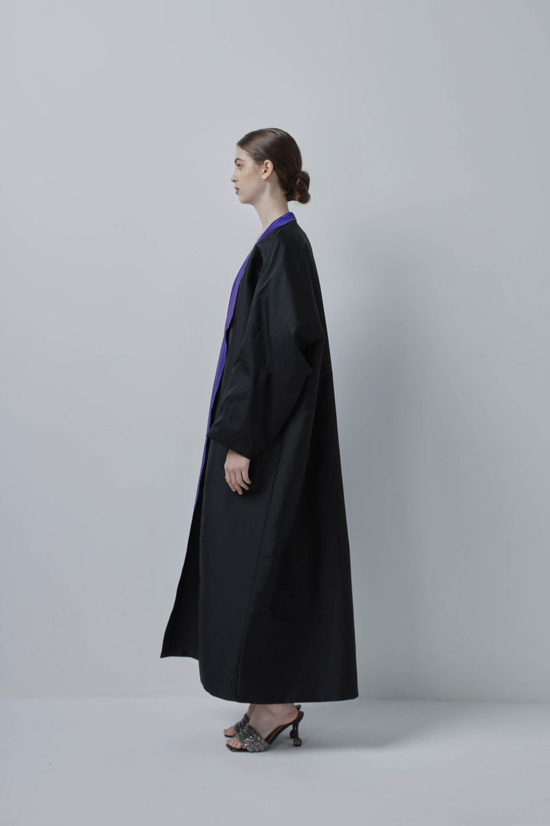 Blue and Black Reversable Abaya by ZAAL