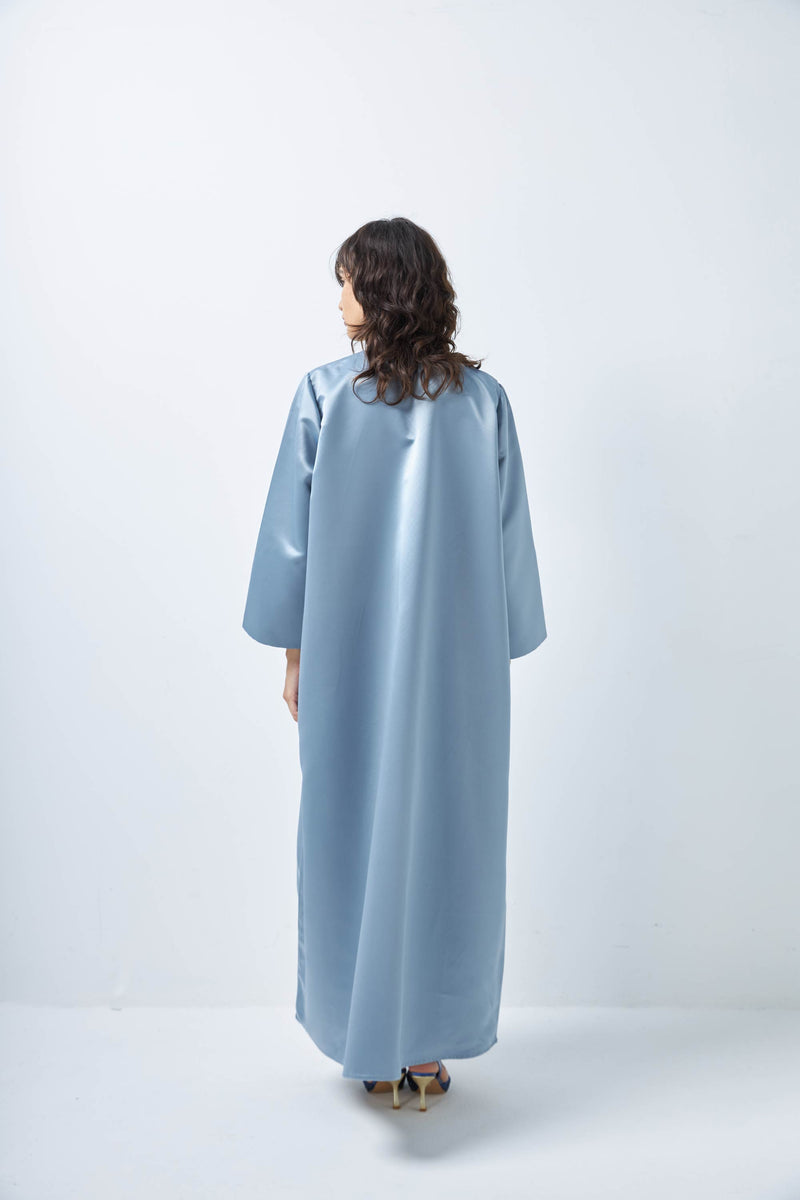 Sunburst Crystals and Sequential Blue Abaya by ZAAL