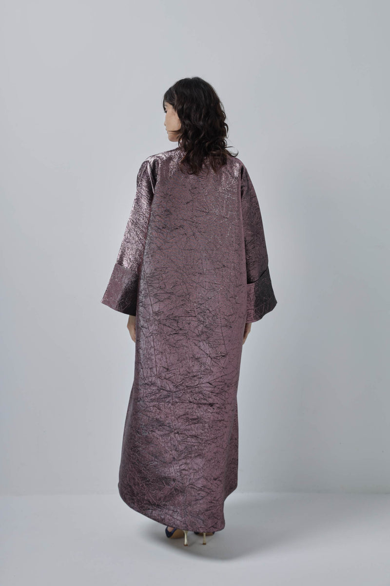 Dust Pink with Black Shades Straight Abaya by ZAAL