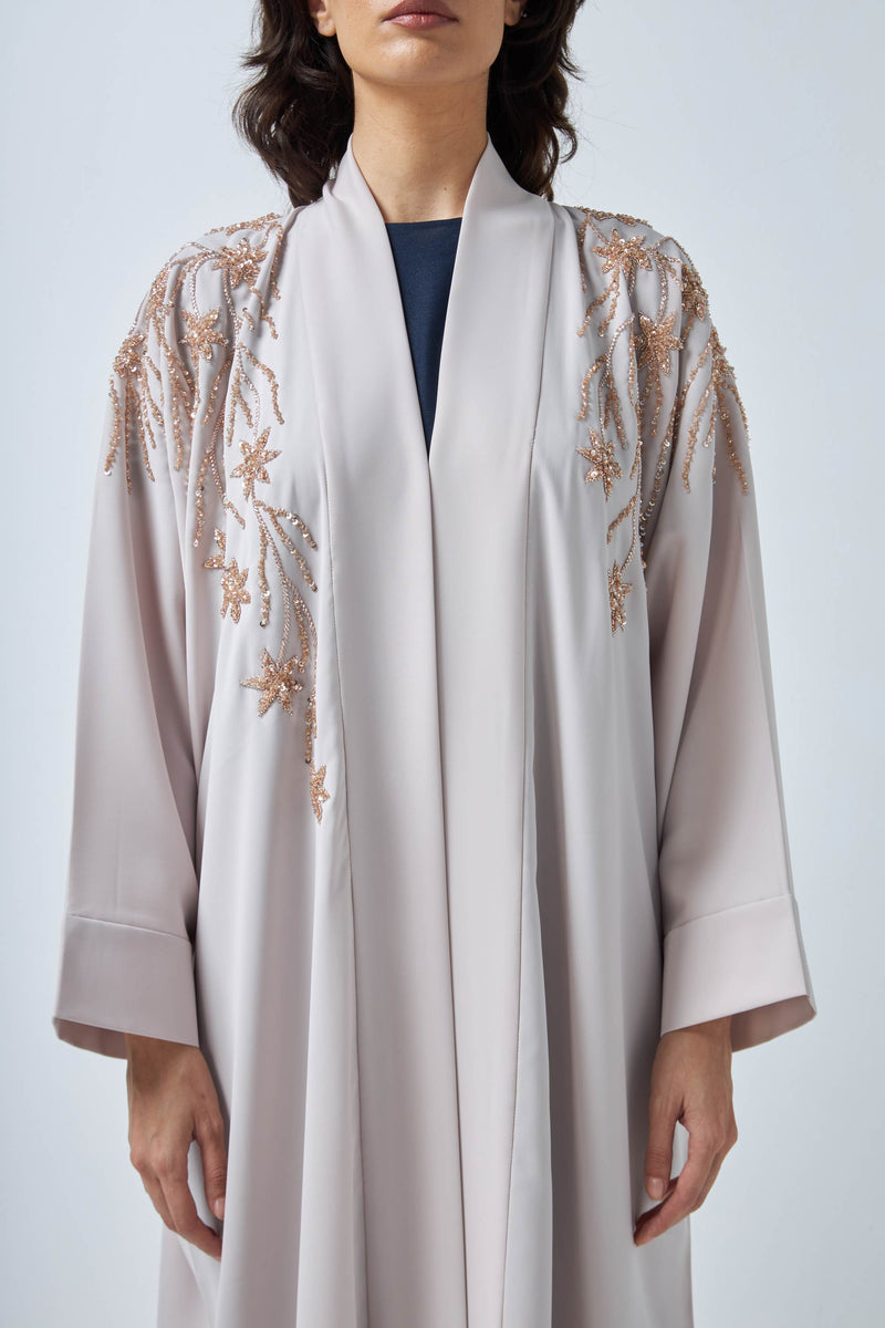 Gold Touch Beige Abaya by ZAAL